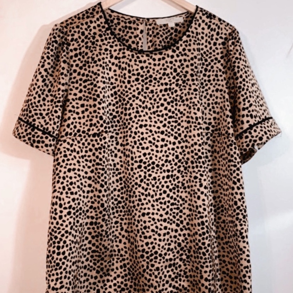 Loft Plus Dalmation Print Blouse